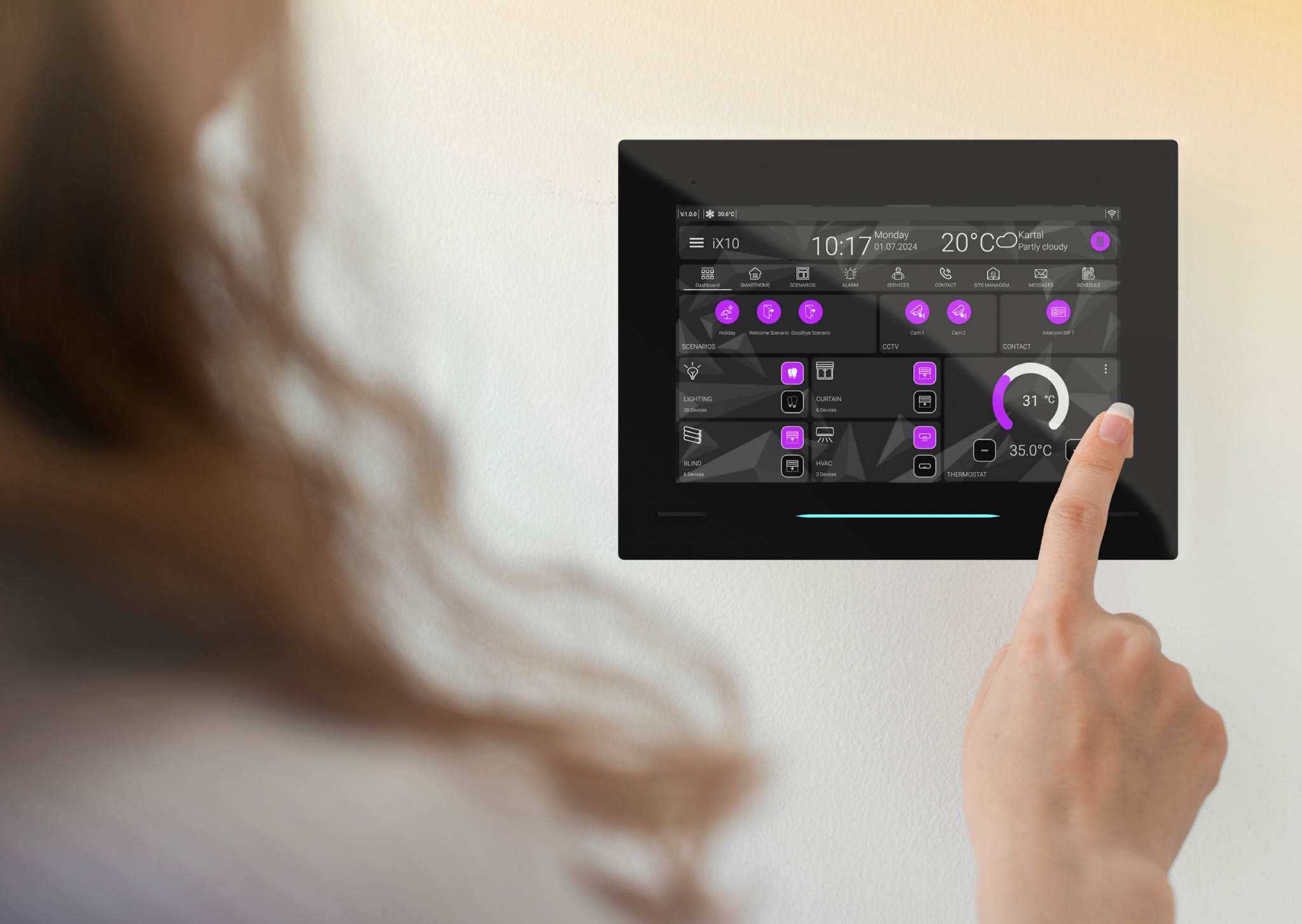 KNX Touch Panel-ıntercom-seguridad-Smarthome Paraguay